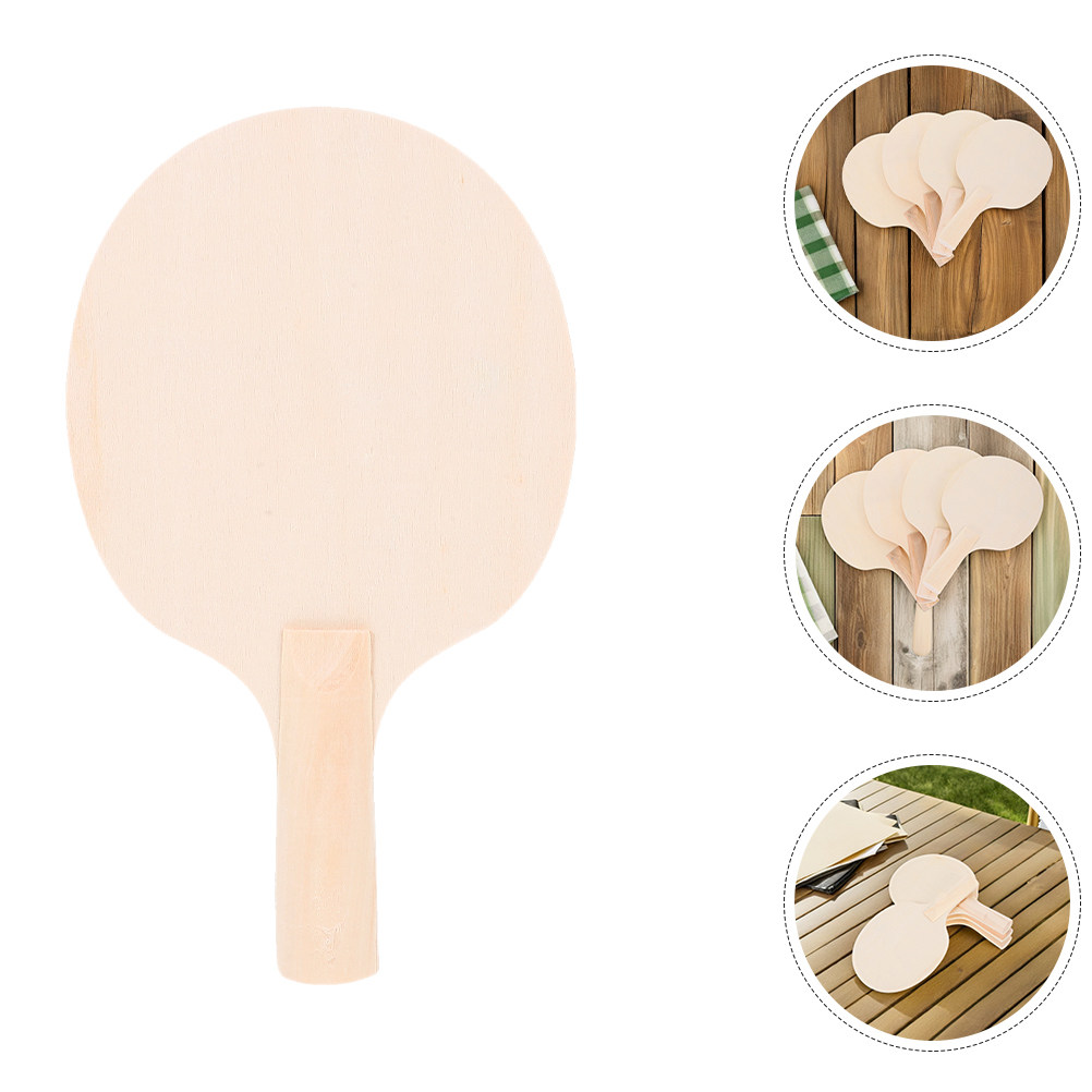 Table Tennis Paddle - ไม้ปิงปอง DIY 4 คู่ แบบยังไม่ทำสี ฐานไม้สำหรับทำไม้ปิงปอง