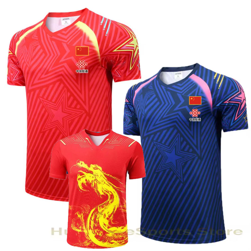 Table Tennis China - ใหม่จีนทีมปิงปองเสื้อยืดกางเกงขาสั้นผู้ชายผู้หญิงเด็กปิงปอง T เสื้อปิงปองเสื้อเทนนิสเสื้อกีฬา