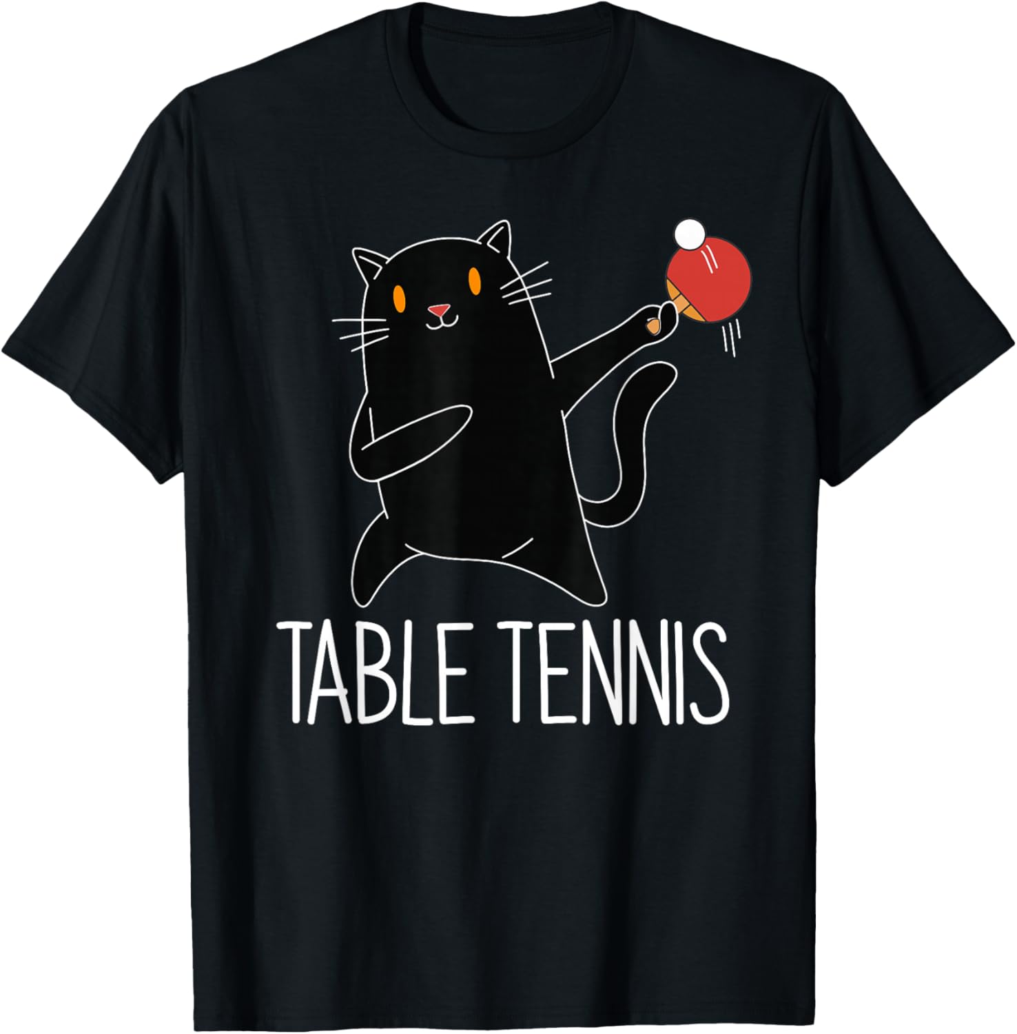 Table Tennis China - เทเบิลเทนนิสแบล็คแคทปิงปองชุดสีดำแมวปิงปองเสื้อยืดสตรีทแวร์เสื้อผ้าคาวาอิ Y2k เสื้อผ้าบุรุษคามิเซตา ฮอมเบอร์
