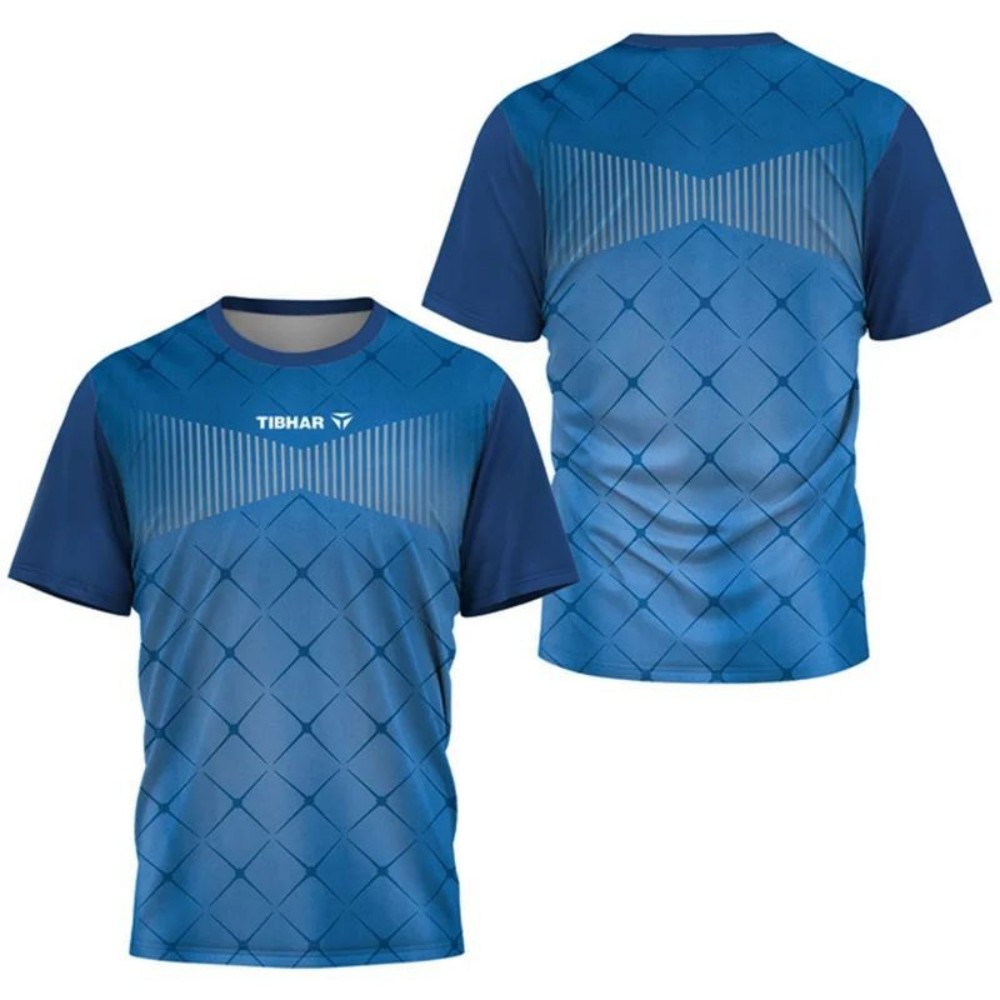 Table Tennis China - เสื้อยืดแขนสั้นสำหรับเล่นกีฬากลางแจ้งสำหรับผู้ชาย น้ำหนักเบา ระบายอากาศได้ดี แห้งเร็ว เสื้อยืดเทนนิสผู้ชาย แฟชั่นใหม่