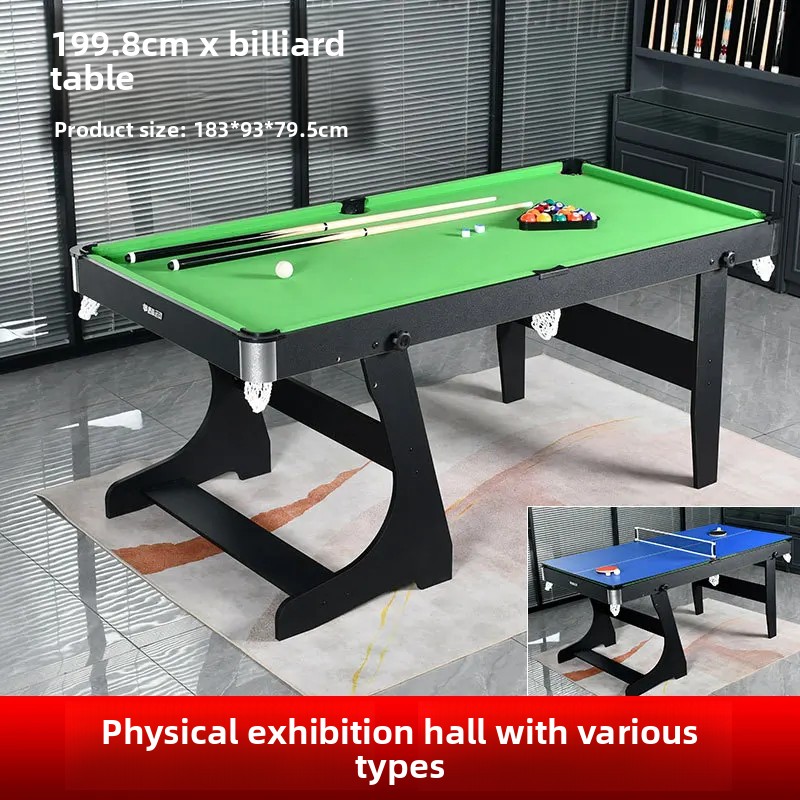 Table Tennis Folding Table - โต๊ะพูลพับได้ขนาด 6 ฟุต 1.8 เมตร, โต๊ะบิลเลียดสนุกเกอร์ปิงปอง