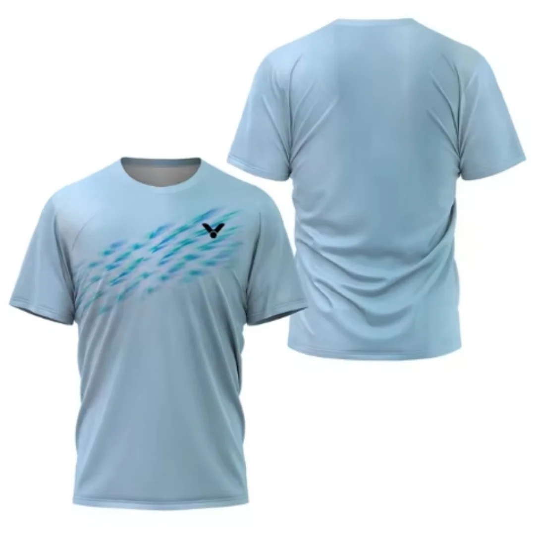 เสื้อยืดแบดมินตันผู้ชายลายเลเซ - Table Tennis China บทวิจารณ์และราคา