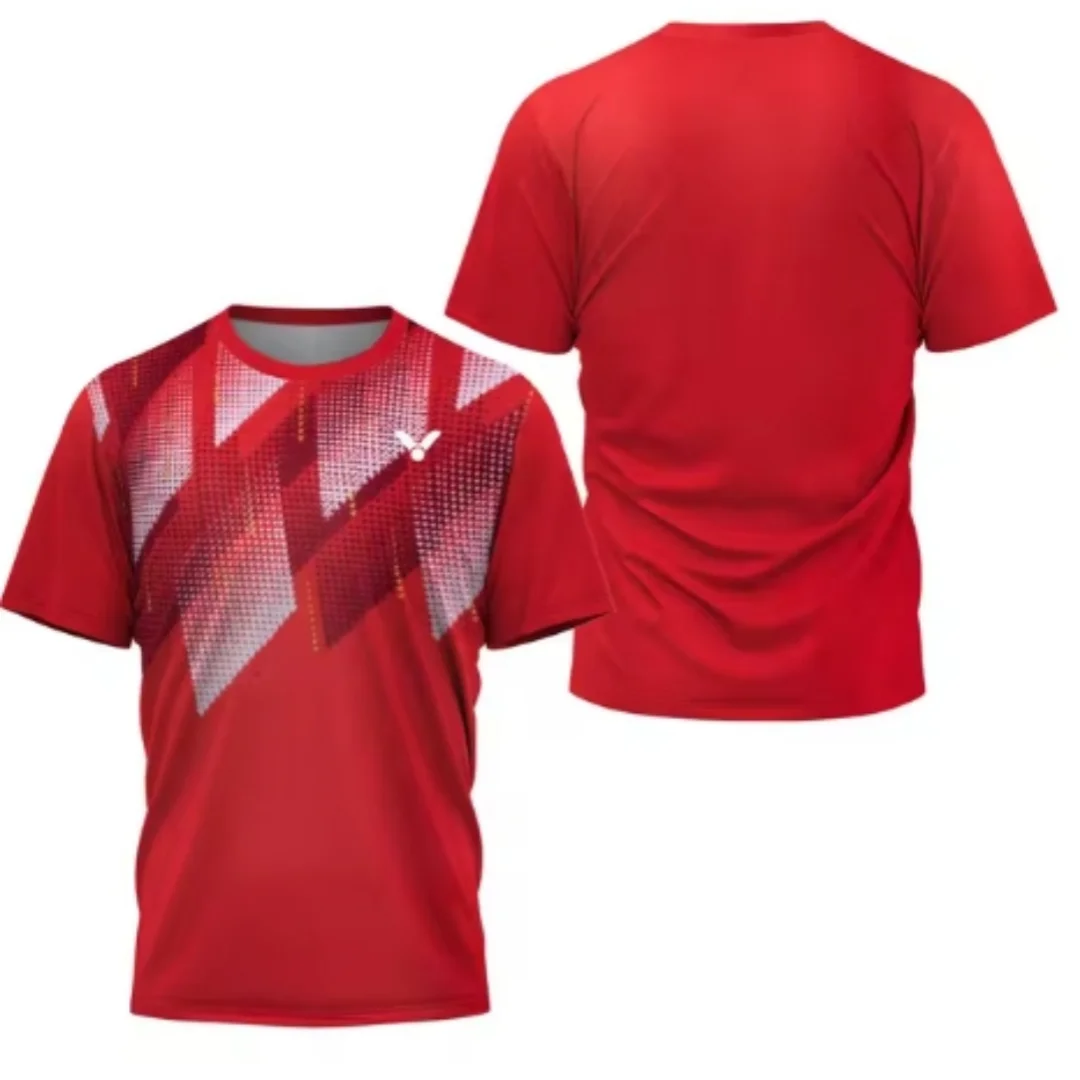 เสื้อยืดแบดมินตันผู้ชายลายเลเซ - Table Tennis China บทวิจารณ์และราคา