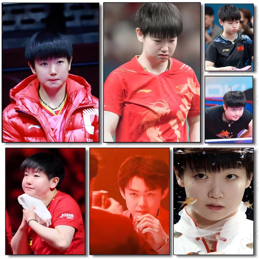โปสเตอร์ภาพวาดนักปิงปอง ซุนอิง - Table Tennis Athlete บทวิจารณ์และราคา