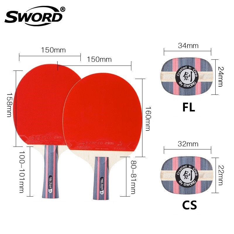 ไม้ปิงปอง SWORD S1 แบบ 5 ชั้น  - Table Tennis Grip Types บทวิจารณ์และราคา