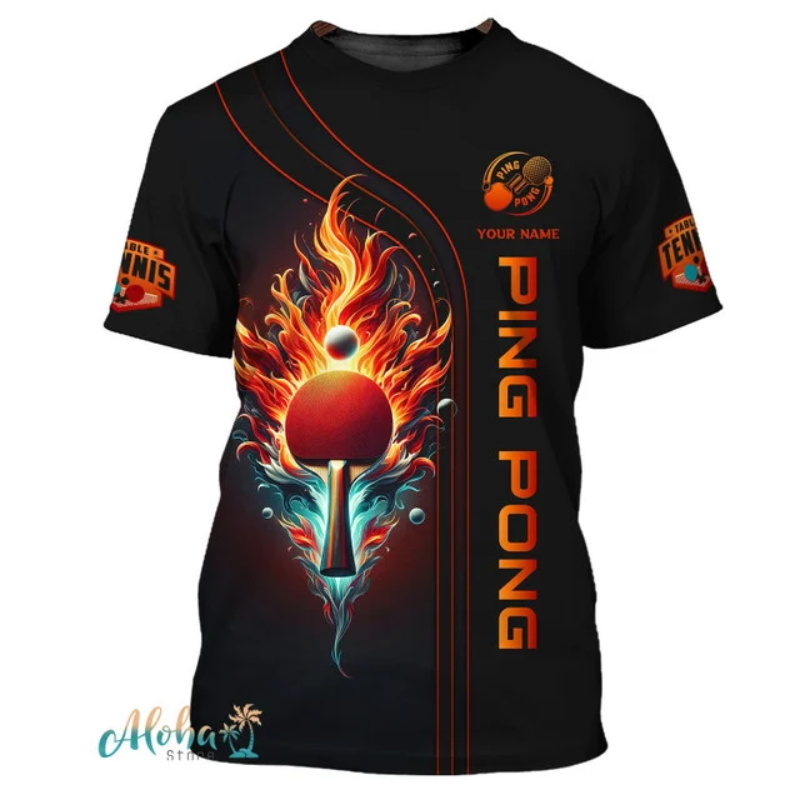 Full Print Ping Pong Tshirts F - Table Tennis China บทวิจารณ์และราคา